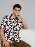 AEROPOSTALE Men Printed Casual Light Blue Shirt