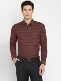 TURTLE Men Printed Formal Maroon Shirt