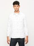 Pepe Jeans Men Printed Casual White, Grey Shirt