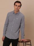 Wrangler Men Checkered Casual Blue Shirt