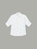 Fame Forever by Lifestyle Boys Printed Casual White Shirt