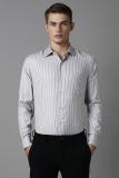 LOUIS PHILIPPE Men Striped Formal Grey Shirt