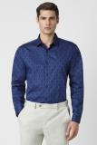 VAN HEUSEN Men Printed Formal Dark Blue, Blue Shirt