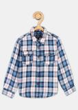 Pepe Jeans Boys Checkered Casual Orange Shirt