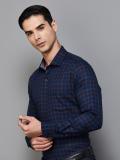 CODE by Lifestyle Men Checkered Formal Blue Shirt