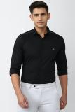 PETER ENGLAND Men Solid Casual Black Shirt