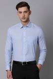 LOUIS PHILIPPE Men Self Design Formal Blue Shirt