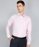 Raymond Men Striped Formal Pink Shirt