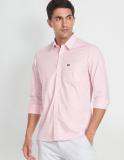 ARROW Men Checkered Casual Pink Shirt