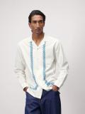 ether Men Printed Casual White Shirt