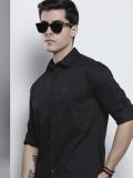 The Indian Garage Co. Men Solid Casual Black Shirt