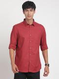 TURTLE Men Solid Casual Red Shirt