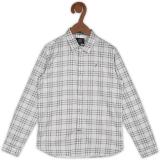 INDIAN TERRAIN Boys Checkered Casual White Shirt