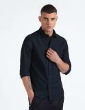 FLYING MACHINE Men Solid Casual Blue Shirt