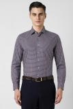 VAN HEUSEN Men Checkered Formal Purple Shirt