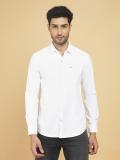 Wrangler Men Solid Casual White Shirt