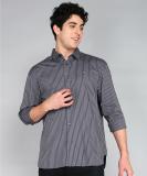 Calvin Klein Jeans Men Striped Casual Grey Shirt