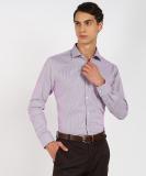 PARK AVENUE Men Striped Formal Purple Shirt