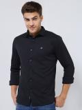 KILLER Men Self Design Casual Black Shirt