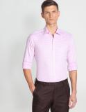 ARROW Men Self Design Formal Pink Shirt