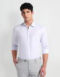 ARROW Men Self Design Formal Grey Shirt