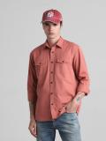 JACK & JONES Men Solid Casual Pink Shirt