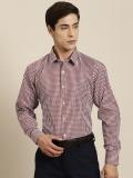 Hancock Men Checkered Formal Dark Blue Shirt