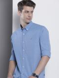 NAUTICA Men Solid Casual Blue Shirt