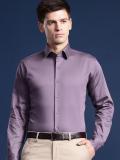 Hancock Men Solid Formal Purple Shirt