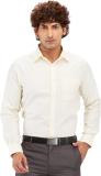 Raymond Men Solid Formal Beige Shirt