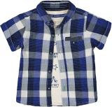 Mothercare Baby Boys Checkered Casual Blue Shirt