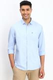 Allen Solly Men Solid Casual Blue Shirt