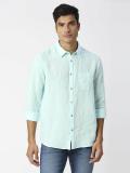 Pepe Jeans Men Solid Casual Blue Shirt