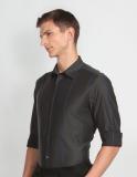 ARROW Men Solid Casual Black, Dark Blue Shirt