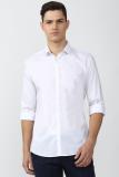 VAN HEUSEN Men Checkered Casual White Shirt