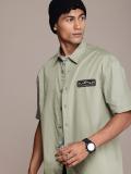 Roadster Men Solid Casual Green Shirt