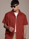 Roadster Men Solid Casual Red Shirt