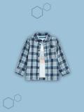 Mothercare Boys Checkered Casual Blue Shirt