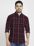 Spykar Men Checkered Casual Red Shirt