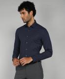 Calvin Klein Jeans Men Printed Casual Dark Blue Shirt