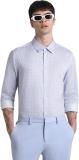 JACK & JONES Men Printed Casual Blue Shirt