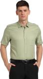 TURTLE Men Checkered Formal Dark Green Shirt