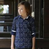 MashUp Boys Printed Casual Blue Shirt