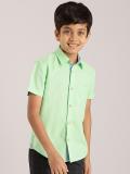 INDIAN TERRAIN Boys Solid Casual Green Shirt