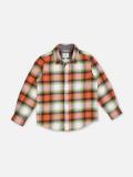 Pepe Jeans Boys Checkered Casual Orange Shirt