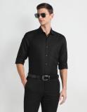 ARROW Men Solid Casual Black Shirt