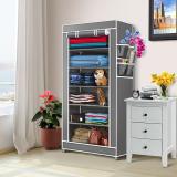 Zofiy PP Collapsible Wardrobe (Finish Color - GREY, DIY(Do-It-Yourself))