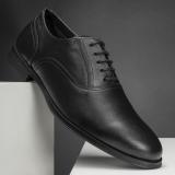 RED TAPE Genuine Leather Formal Shoes for Men | Soft Cushioned Insole Oxford For Men (Black , 7)