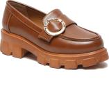 flat n heels Loafers For Women (Tan , 8)