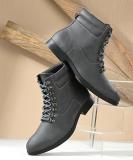 Roadster Roadster Men's Grey PU Lace-Up Casual Boots Boots For Men (Grey , 6)